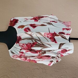 Jlo Sheer Women's Floral Blouse with Dolman Sleeves Medium